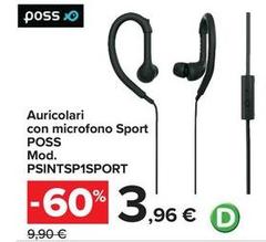 Auricolari Con Microfono Sport Mod. Psintsp 1sport