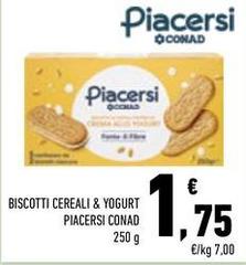 Conad - Biscotti Cereali & Yogurt Piacersi