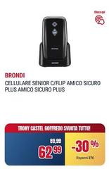 Brondi - Cellulare Senior C/Flip Amico Sicuro Plus