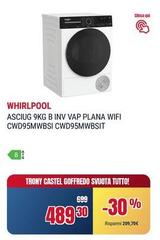 Whirlpool - Asciugatrice 9kg B Inv Vap Plana Wifi CWD95MWBSI CWD95MWBSI
