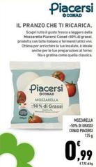 Conad - Mozzarella -50% Di Grassi Piacersi