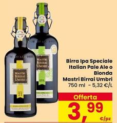 Mastri birrai umbri - Birra Ipa Speciale Italian Pale Ale O Bionda