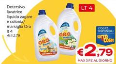 Oro saiwa - Detersivo Lavatrice Liquido Zagare E Colonia/ Marsiglia