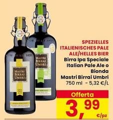 Mastri birrai umbri - Birra Ipa Speciale Italian Pale Ale O Bionda