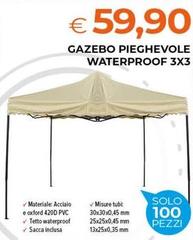 Oxford - Gazebo Pieghevole Waterproof 3x3