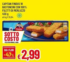 Findus - Capitan 18 Bastoncini Con 100% Filetti Di Merluzzo