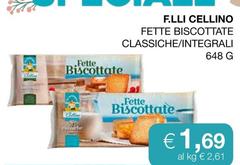 F.lli cellino - Fette Biscottate Classiche/Integrali