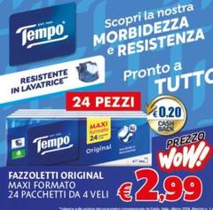 Tempo - Fazzoletti Original Maxi Formato 24 Pacchetti Da 4 Veli