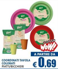 Wow! - Coordinati Tavola Colorati Piatti/Bicchieri
