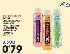 San Benedetto - Acqua Vitaminizzata Arancia Frutti Rossi Kiwi/mela/Melogino/ Limone