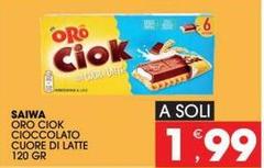 Saiwa - Oro Ciok Cioccolato Cuore Di Latte