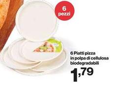6 Piatti Pizza In Polpa Di Cellulosa Biodegradabili