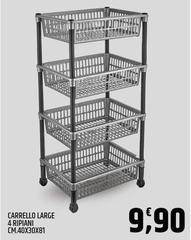 Carrello Large 4 Ripiani
