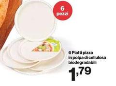 6 Piatti Pizza In Polpa Di Cellulosa Biodegradabili