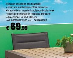 Poltrona Impilable Con Braccioli
