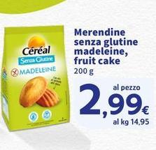 Cereal - Merendine Senza Glutine Madeleine, Fruit Cake