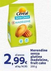 Cereal - Merendine Senza Glutine Madeleine, Fruit Cake