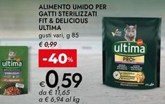 Ultima - Alimento Umido Per Gatti Sterilizzati Fit & Delicious