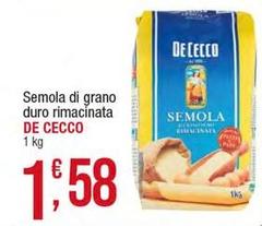 De Cecco - Semola Di Grano Duro Rimacinata