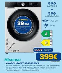 Hisense - Lavasciuga WD3S8043BW3