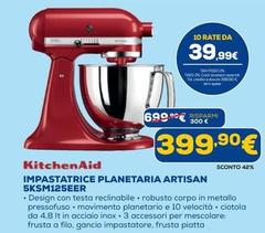 Kitchenaid - Impastatrice Planetaria Artisan 5KSM125EER 