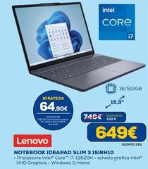 Lenovo - Notebook Ideapad Slim 3 15IRH10 