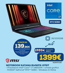 Msi - Notebook Katana B14WFK-075IT