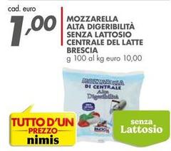 Centrale del latte brescia - Mozzarella Alta Digeribilità Senza Lattosio Centrale Del Latte Brescia