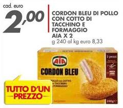 Aia - Cordon Bleu Di Pollo Con Cotto Di Tacchino E Formaggio