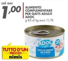 Adoc - Alimento Complementare Per Gatti Adulti