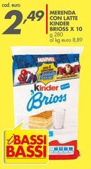 Kinder - Merenda Con Latte Brioss X 10