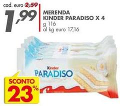 Kinder - Merenda Paradiso X 4