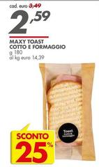 Maxy Toast Cotto E Formaggio