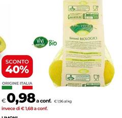 Vivi verde coop - Limoni Biologici