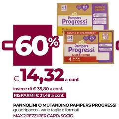 Pampers - Pannolini O Mutandino Progressi