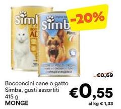 Monge - Bocconcini Cane O Gatto Simba, Gusti Assortiti