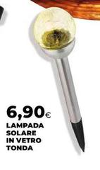 Lampada Solare In Vetro Tonda