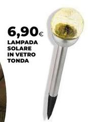 Lampada Solare In Vetro Tonda
