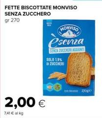 Monviso - Fette Biscottate Senza Zucchero