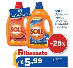 Sole - Detersivo Liquido Lavatrice