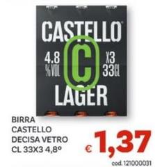 Castello - Birra Decisa Vetro