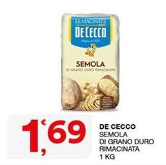 De Cecco - Semola Di Grano Duro Rimacinata