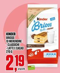 Kinder - Brioss 10 Merendine Classiche