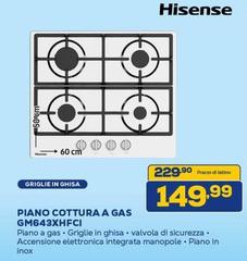 Hisense - Piano Cottura A Gas GMG643XHFCI