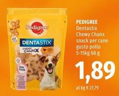 Pedigree - Dentastix Chewy Chunx Snack Per Cane Gusto Pollo 