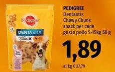 Pedigree - Dentastix Chewy Chunx Snack Per Cane Gusto Pollo