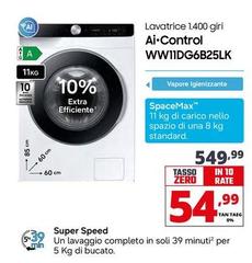 Samsung - Lavatrice AI Control WW11DG6B25LK