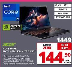 Acer - Notebook ANV15-52-95SR NITRO V15