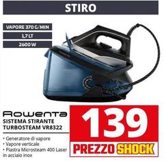 Rowenta - Sistema Stirante Turbosteam VR8322