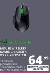 Razer - Mouse Wireless Gaming Basilisk V3 X Hyperspeed